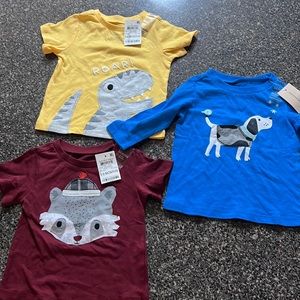 3 Baby Animal Shirts 3-6 months